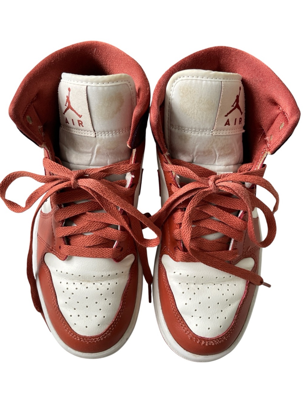 Nike Air Jordan 1 Mid Women's "Madder Root" ! Sky J Orange Sneakers